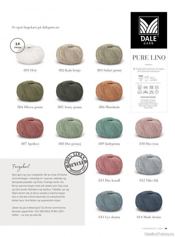 Вязаные проекты в журнале &laquo;Yarnmade №1 2018 Spring & Summer&raquo;.