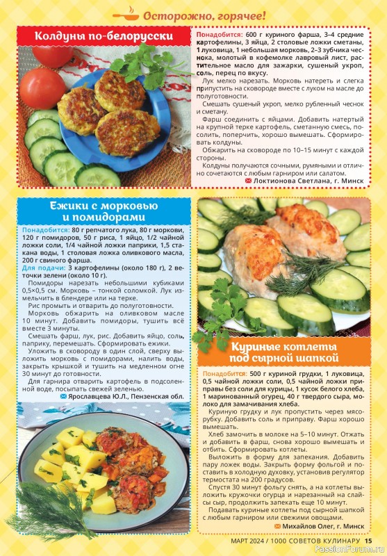 Коллекция кулинарных рецептов в журнале «1000 советов кулинару №3 2024»