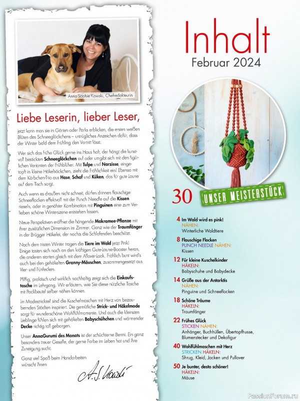 Коллекция проектов для рукодельниц в журнале «Anna №2 2024 Germany»
