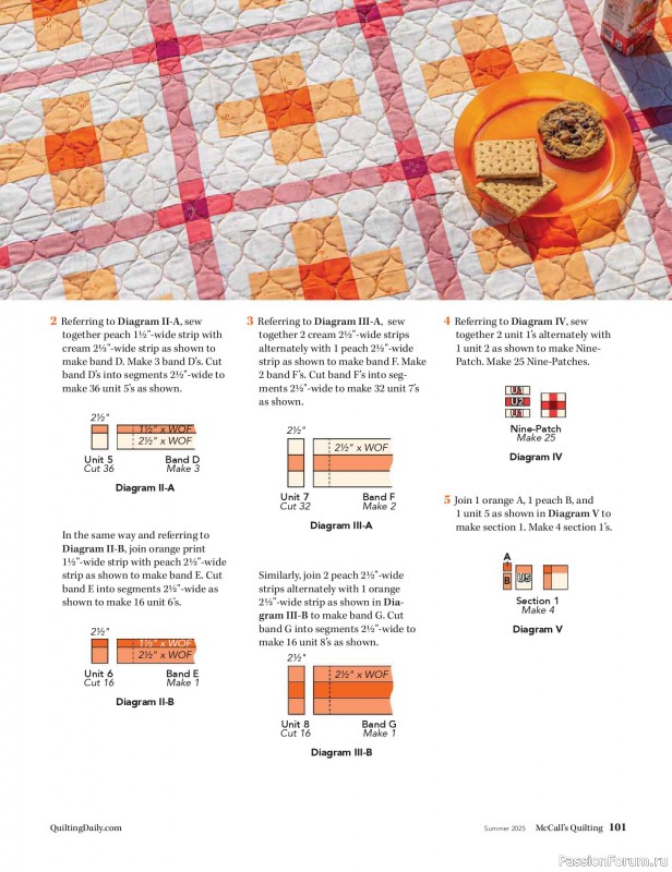 Коллекция проектов для рукодельниц в журнале «McCalls Quilting - Spring 2025»