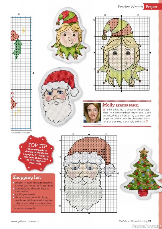 Коллекция вышивки в журнале «The World of Cross Stitching №326 2022»