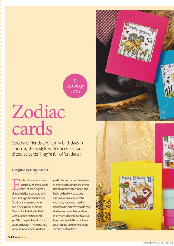 Коллекция вышивки в журнале «Ultimate CrossStitch – Cards 2026»