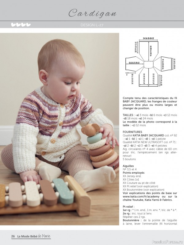 Вязаные модели для детей в журнале «La Mode Bebe de Marie №6 2025»