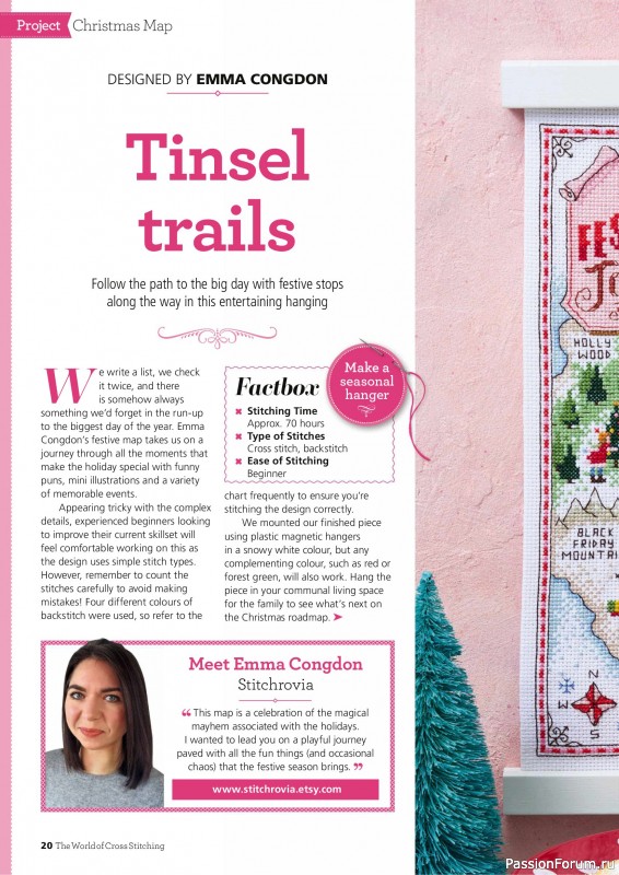 Коллекция вышивки в журнале «The World of Cross Stitching Special №366 2025»