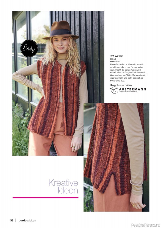 Вязаные модели в журнале «Burda Stricken №5 2022»