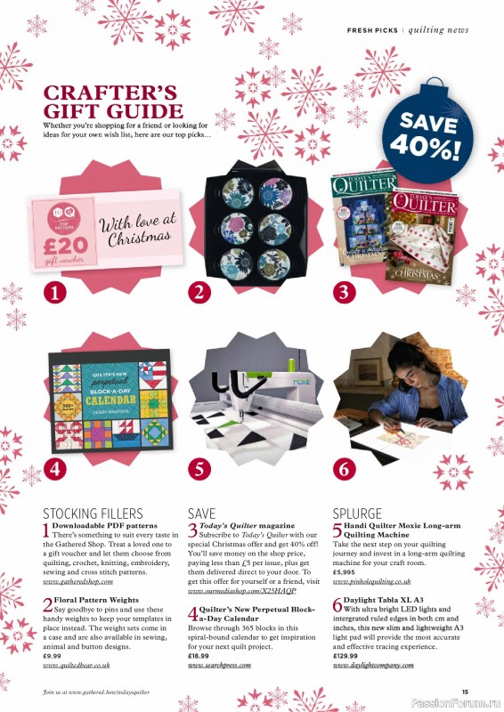 Коллекция проектов для рукодельниц в журнале «Todays Quilter №133 2025»