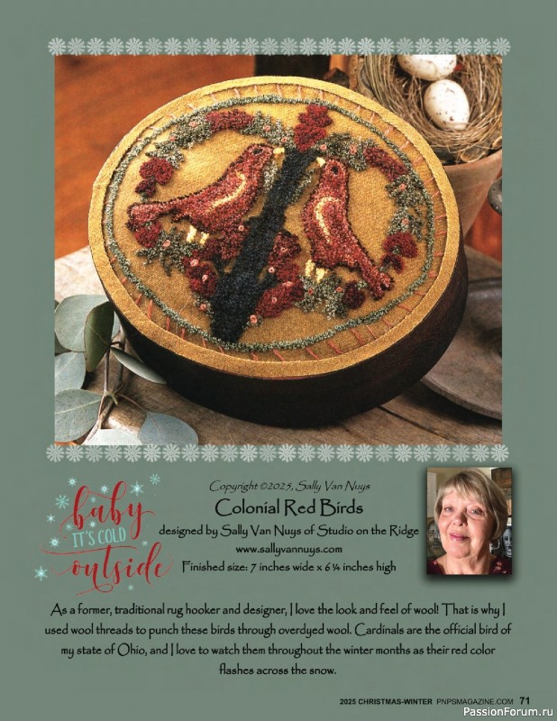 Коллекция вышивки в журнале «Punch Needle & Primitive Stitcher - Winter 2025»