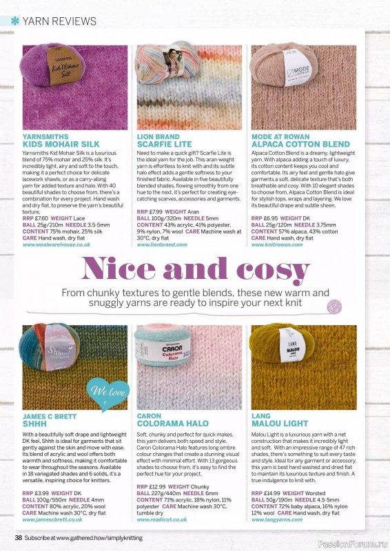 Вязаные проекты крючком в журнале «Simply Knitting №269 2025»