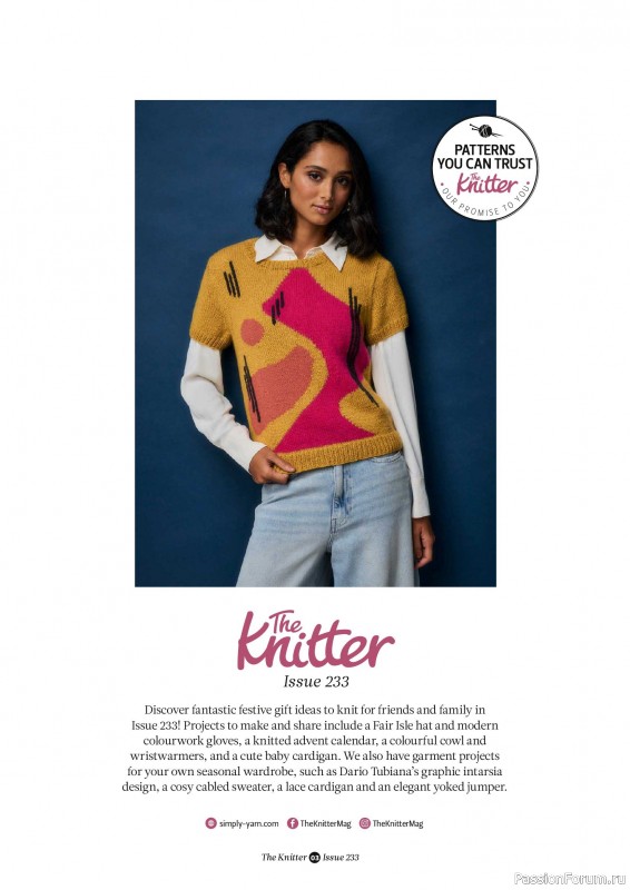 Вязаные проекты спицами в журнале «The Knitter №232 2026»