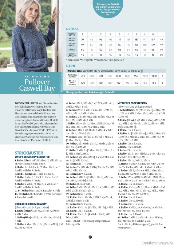 Вязаные проекты спицами в журнале «The Knitter №79 2025 Germany»