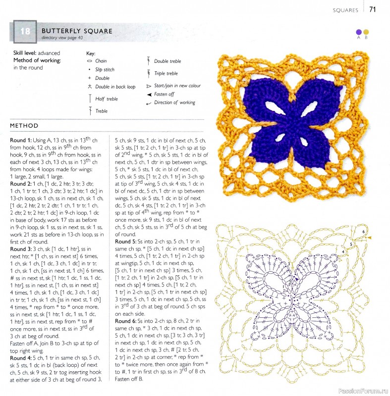 Вязаные проекты в книге &laquo;75 Crocheted Floral Blocks&raquo;. Часть 1