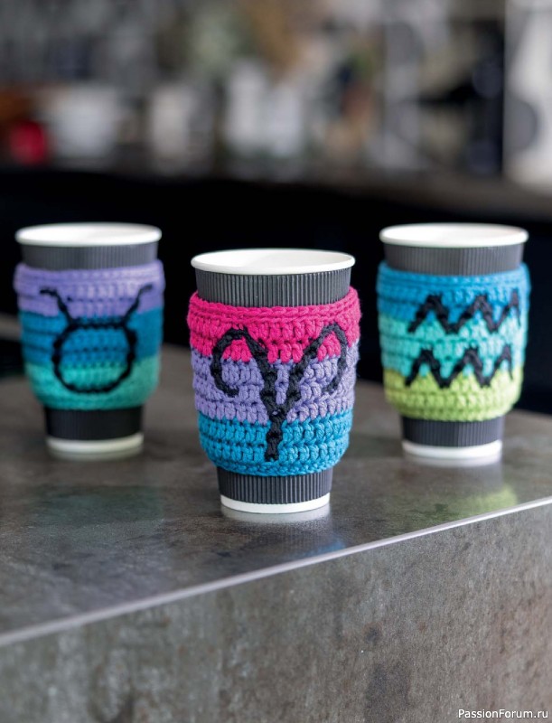 Вязаные проекты в книге &laquo;Zodiac Mosaic Crochet&raquo;.