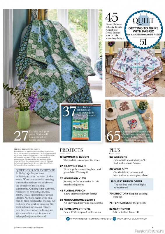 Коллекция проектов для рукодельниц в журнале &laquo;Todays Quilter №143 2026&raquo;