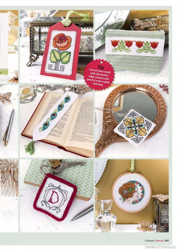 Коллекция вышивки в журнале «Ultimate CrossStitch Flowers - 2025»