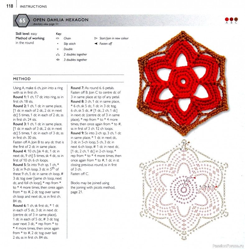 Вязаные проекты в книге «75 Crocheted Floral Blocks». Часть 2.