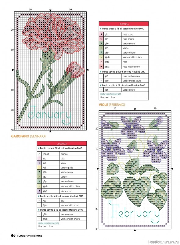 Коллекция вышивки крестиком в журнале «I Love Punto Croce №16 2022»