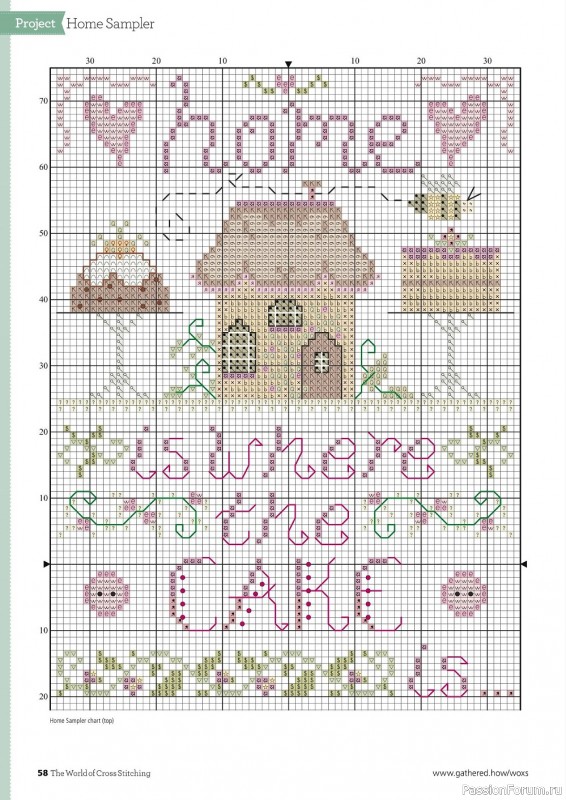 Коллекция вышивки крестиком в журнале «The World of Cross Stitching №318 2022»