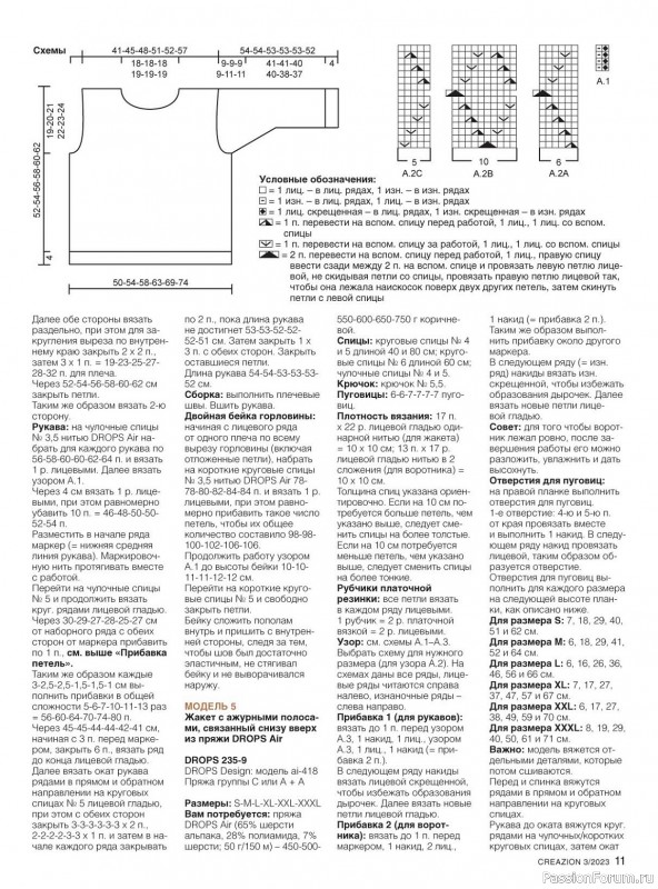 Вязаные модели в журнале «Creazion №3 2023»