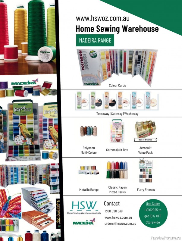 Коллекция проектов для рукодельниц в журнале «Australian Homespun - October-November 2025»