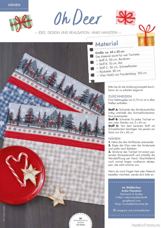 Коллекция проектов для рукодельниц в журнале «Weihnachten & Advent - selber machen №49 2025»