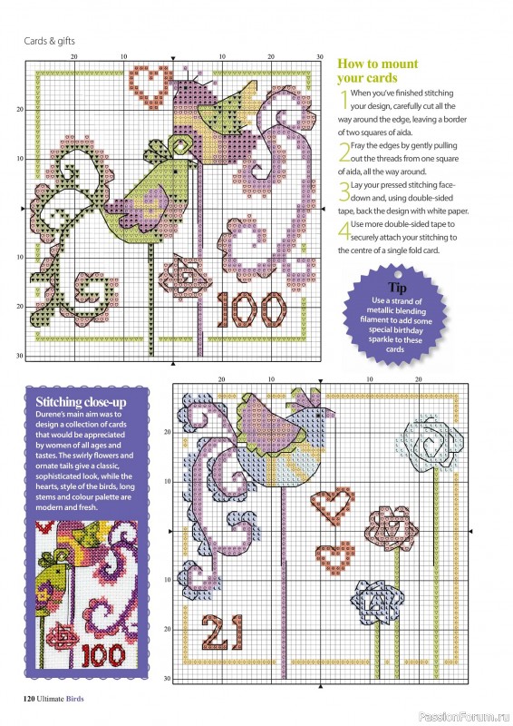 Коллекция вышивки в журнале «Cross Stitch Birds - March 2025»