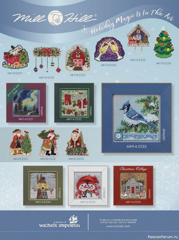 Коллекция вышивки в журнале «Just CrossStitch - December 2022»