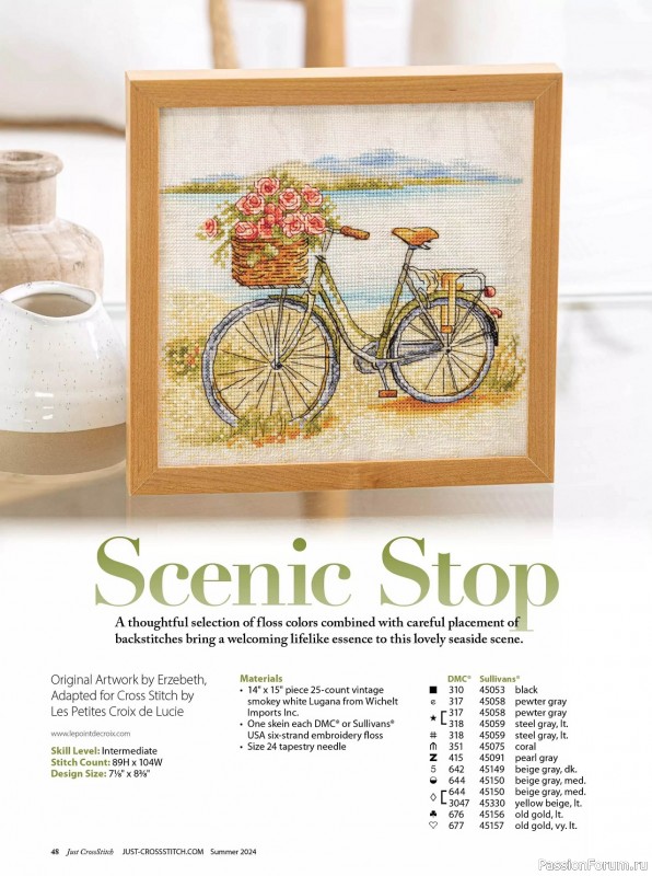 Коллекция вышивки в журнале «Just CrossStitch - Summer 2024»