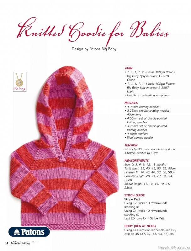 Вязаные модели спицами в журнале &laquo;Australian Knitting Vol.18 №1 2026&raquo;