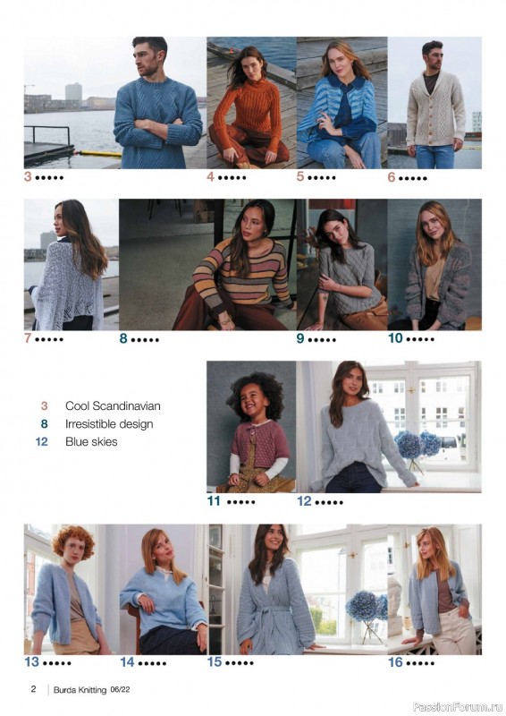 Вязаные модели в журнале «Burda Knitting №6 2022»