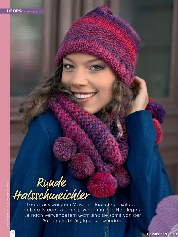 Вязаные модели в журнале &laquo;Hundert Seiten voller Ideen №1 2026 - Tucher & Schals&raquo;