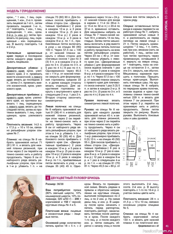 Вязаные модели в журнале «Модное вязание №3 2025»