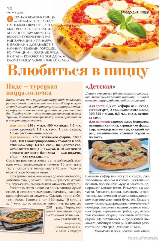 Коллекция кулинарных рецептов в журнале &laquo;Наша кухня №9 2026&raquo;