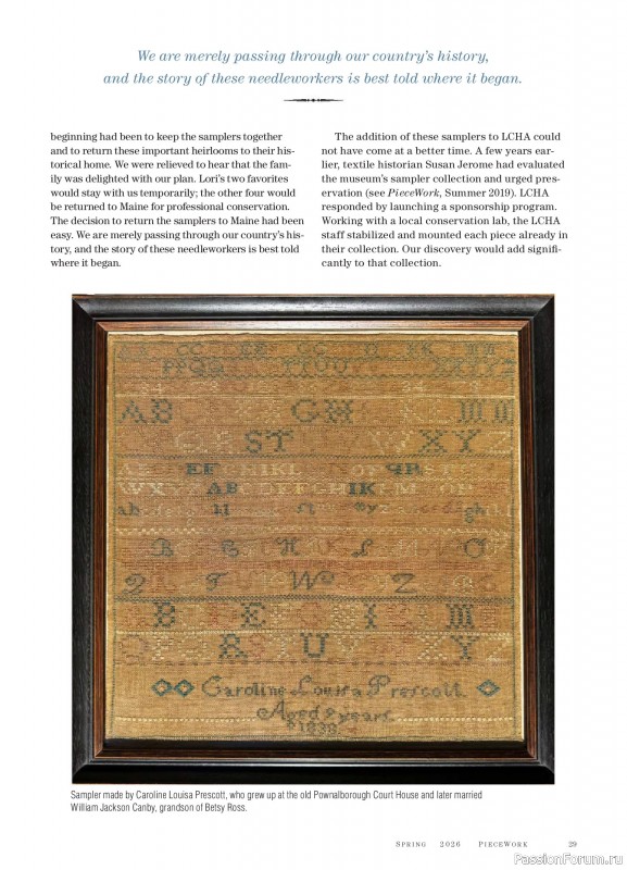 Коллекция проектов для рукодельниц в журнале &laquo;PieceWork - Spring 2025&raquo;