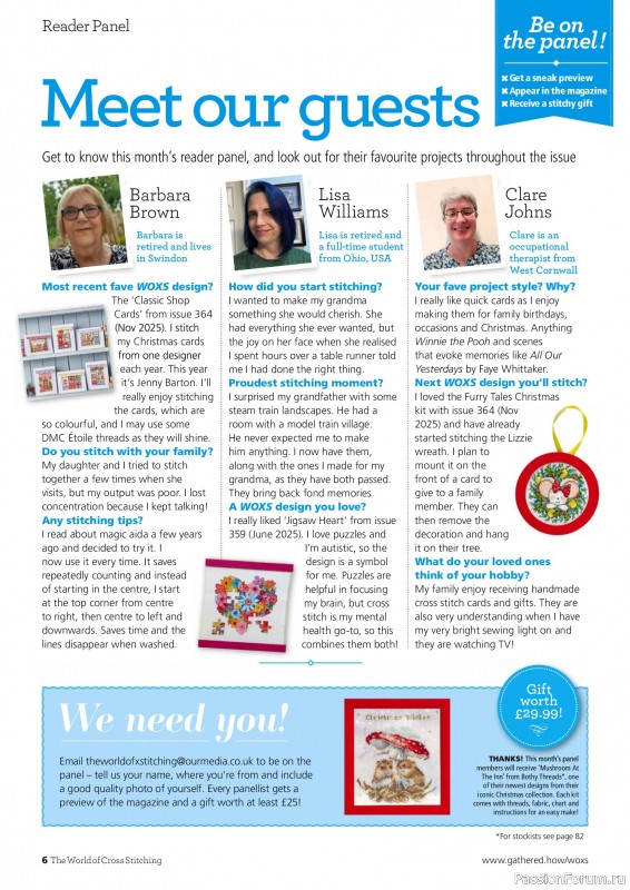 Коллекция вышивки в журнале «The World of Cross Stitching Special №366 2025»