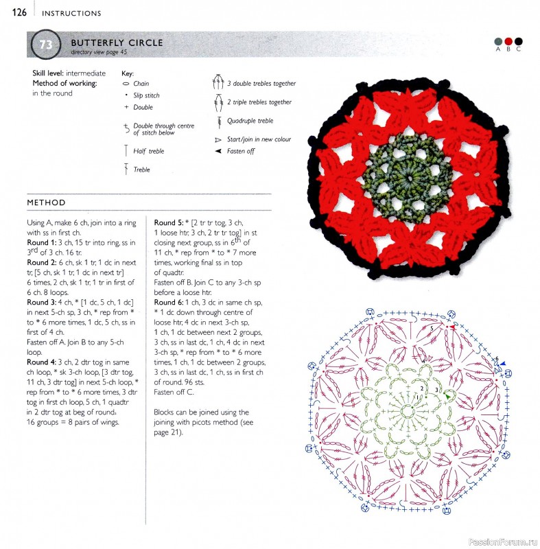 Вязаные проекты в книге «75 Crocheted Floral Blocks». Часть 2.