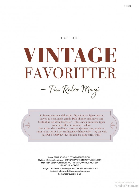 Вязаные проекты в журнале «Yarnmade №2 2019 Autumn & Winter Collection».