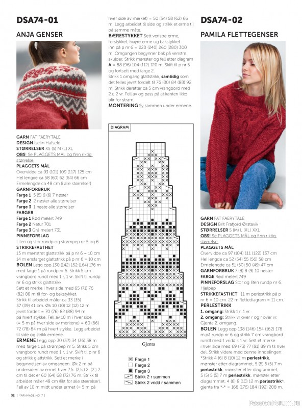 Вязаные проекты в журнале &laquo;Yarnmade №7 2019 Autumn & Winter Collection&raquo;.