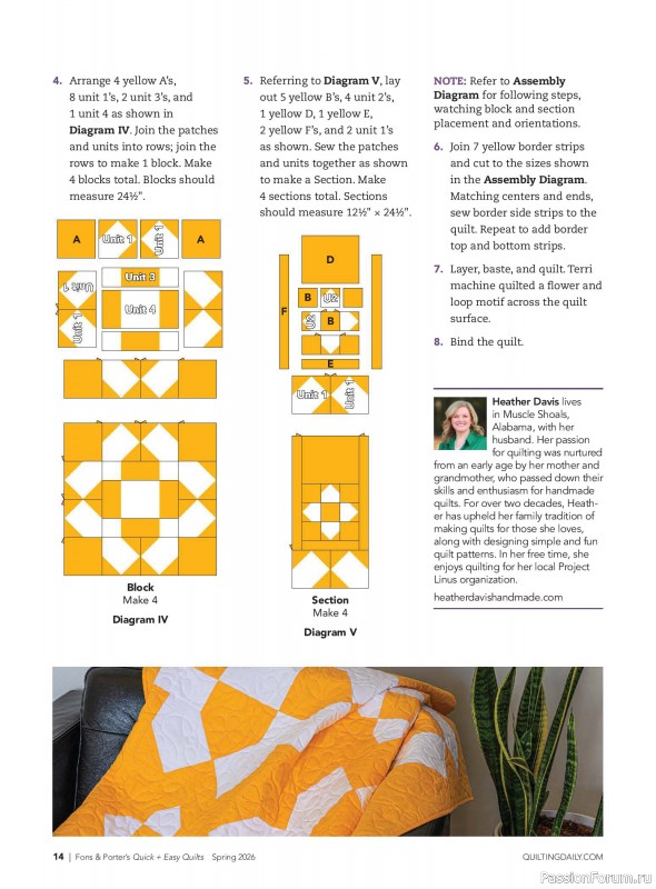 Коллекция проектов для рукодельниц в журнале &laquo;Quick+Easy Quilts - Spring 2026&raquo;