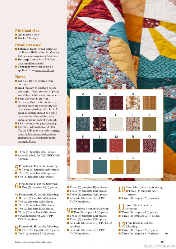 Коллекция проектов для рукодельниц в журнале «Todays Quilter №126 2025»