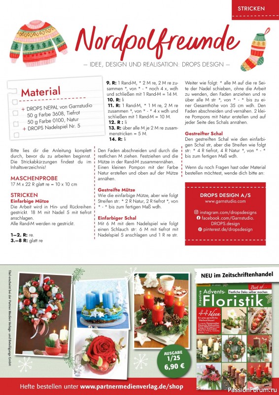 Коллекция проектов для рукодельниц в журнале «Weihnachten & Advent - selber machen №49 2025»
