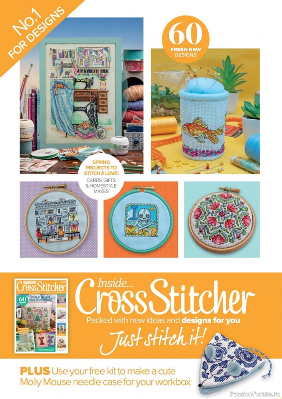 Коллекция вышивки в журнале «CrossStitcher №393 2023»
