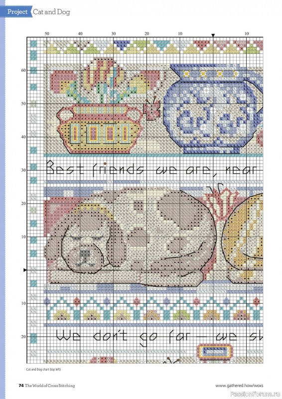 Коллекция вышивки в журнале «The World of Cross Stitching №338 2022»