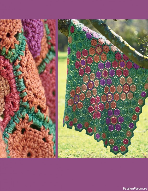 Вязаные проекты в книге «Block-by-Block Blankets and Afghans».