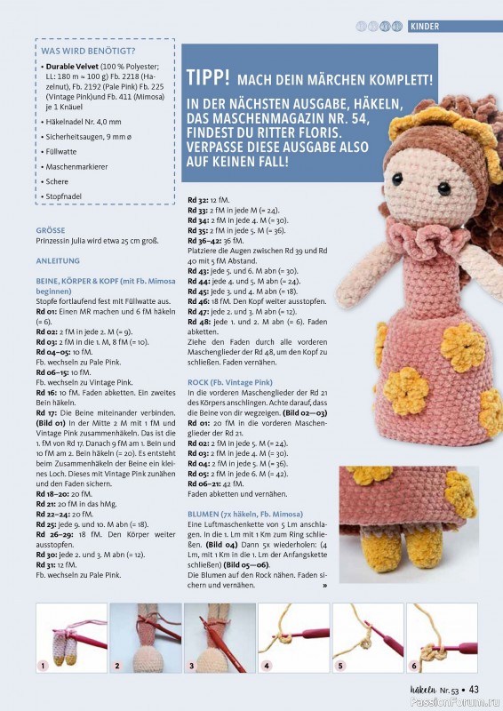 Вязаные проекты в журнале «Hakeln das Maschen Magazin №53 2025»