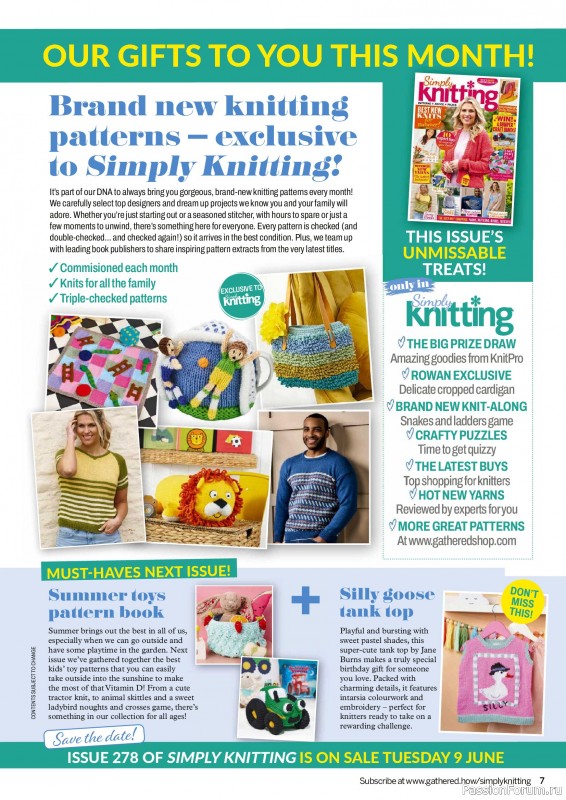 Вязаные проекты в журнале &laquo;Simply Knitting №277 2026&raquo;