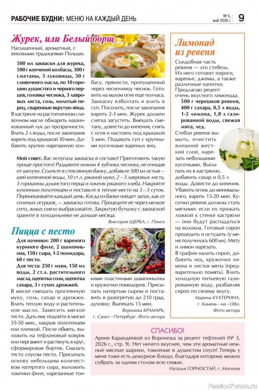 Коллекция кулинарных рецептов в журнале &laquo;Кухонька Михалыча №5 2026&raquo;