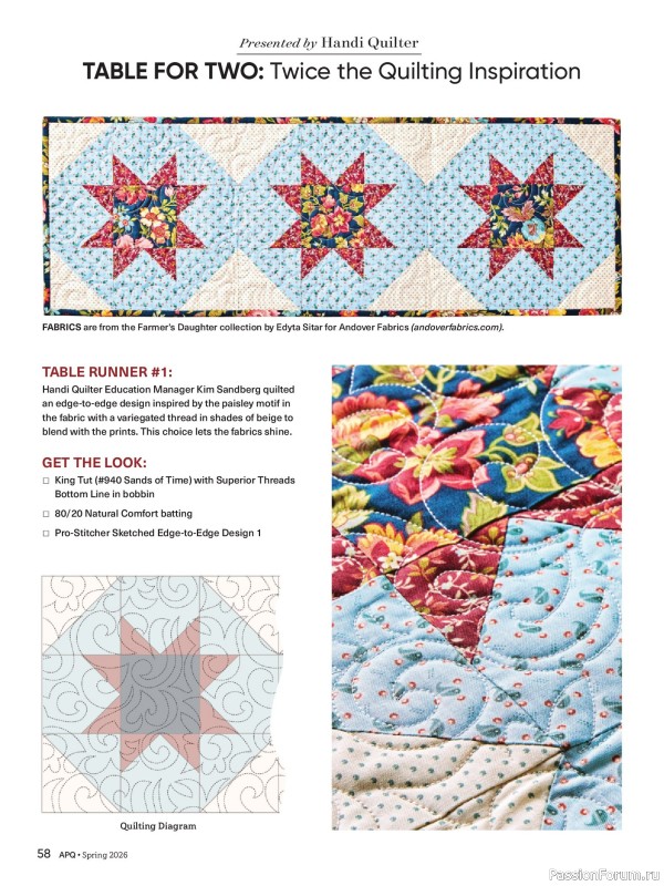 Коллекция проектов для рукодельниц в журнале &laquo;American Patchwork & Quilting №199 2026&raquo;