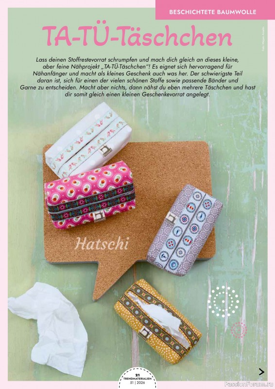 Коллекция проектов для рукодельниц в журнале &laquo;Patchwork Magazin Spezial №51 2026&raquo;