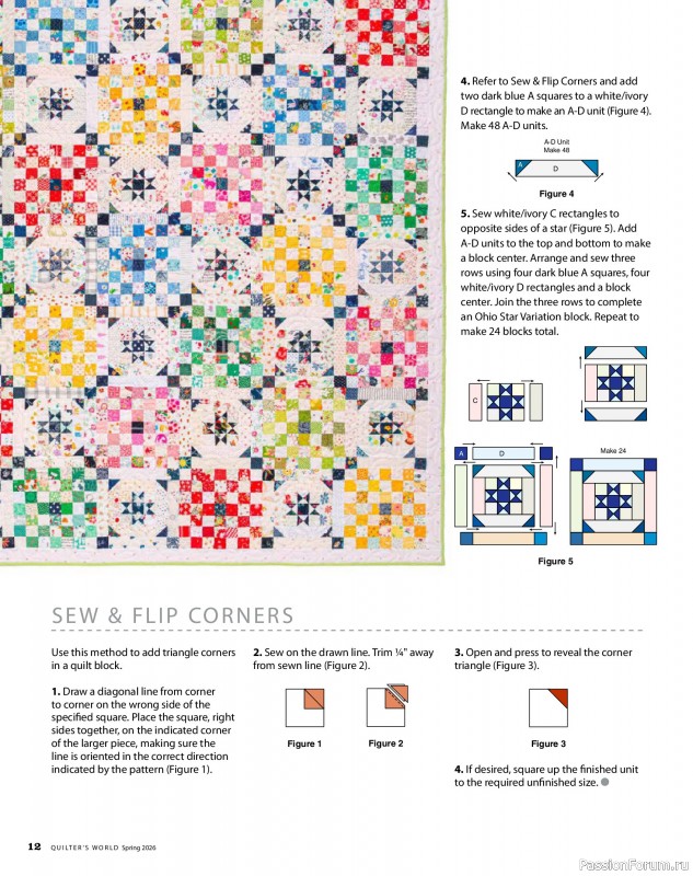 Коллекция проектов для рукодельниц в журнале «Quilter's World - Spring 2026»