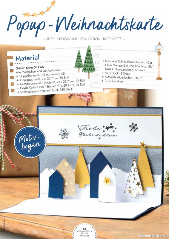 Коллекция проектов для рукодельниц в журнале «Weihnachten & Advent - selber machen №49 2025»